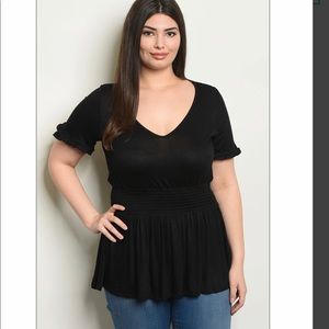 Black plus size shirt